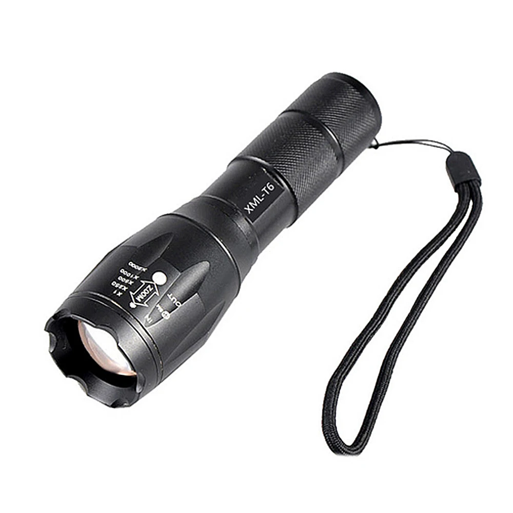 

USA EU Hot E17/A100 CREE XM-L T6 led 2000Lumens Zoomable Flashlights Torches light lamps for AAA or 18650 Rechargeable batteries