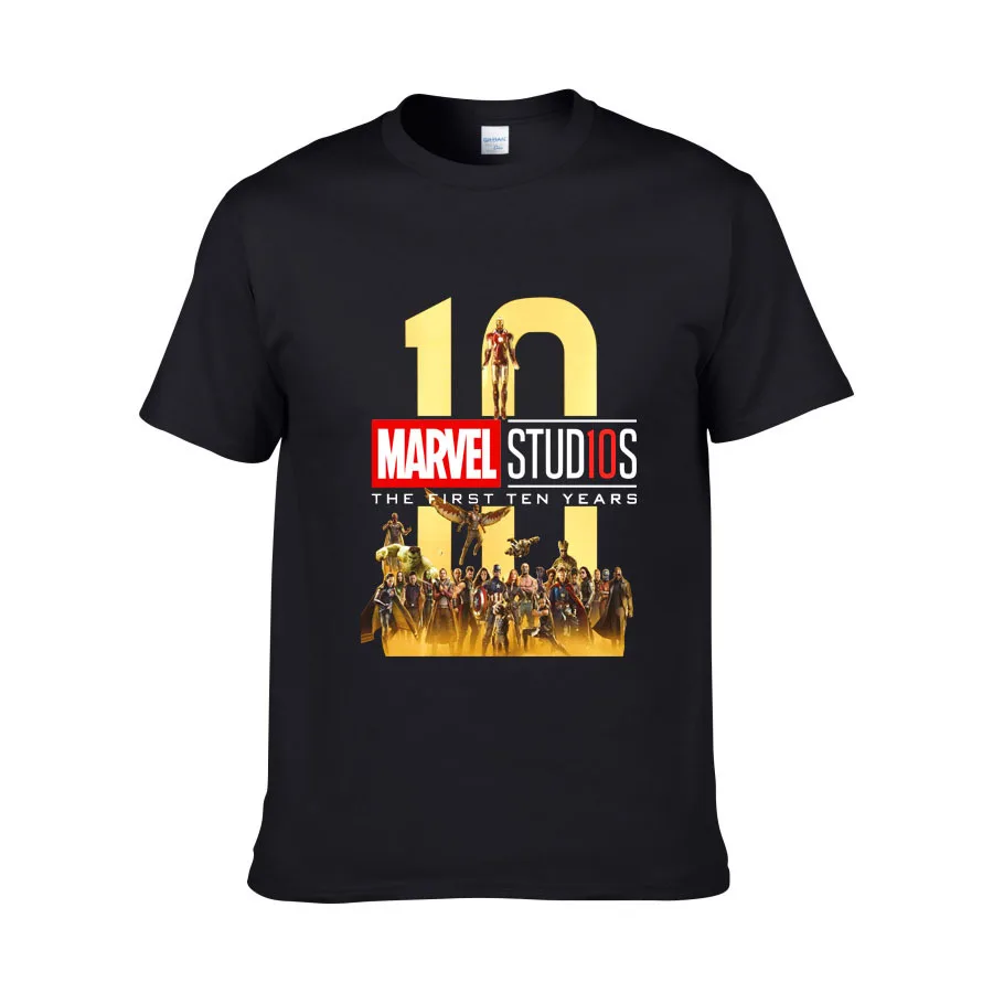 Мститель Endgame Marvel студии первые десять лет футболка для женщин мужчин Harajuku