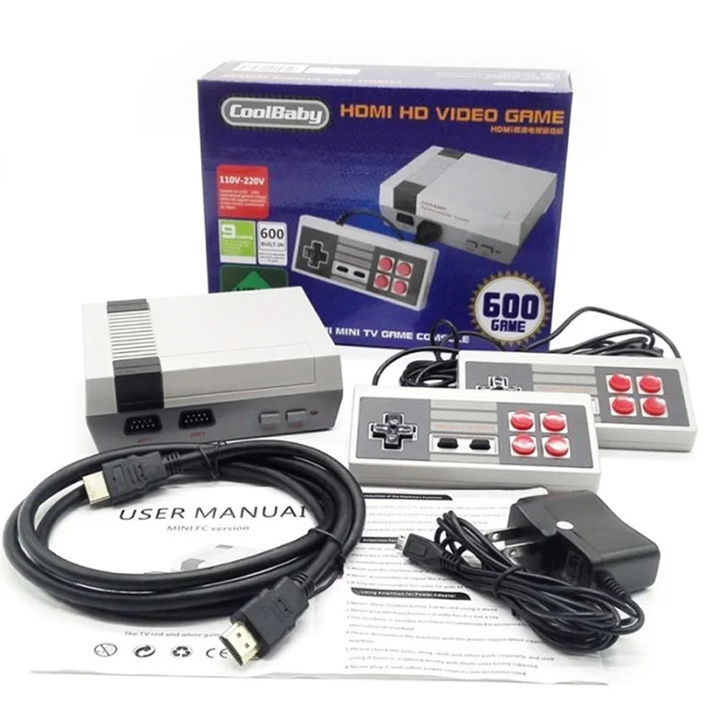 10pcs COOLBABY HDMI Mini TV Game Retro Console Support Handheld Player Video To With 600 Built-in Games | Электроника