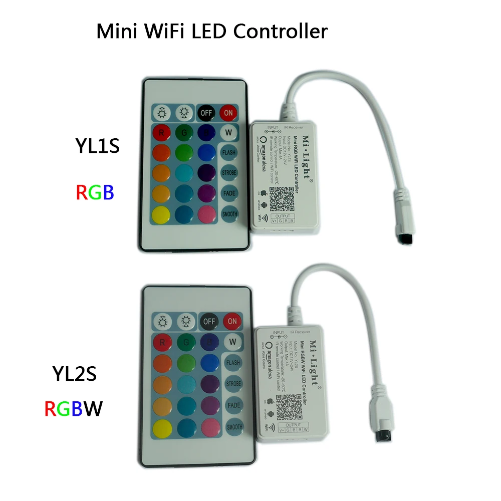 Milight YL1S/YL2S мини WiFi Светодиодная Умная лампа пульт управления DC12 24V ИК