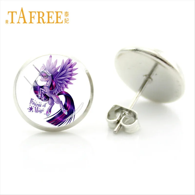 Серьги-гвоздики TAFREE с изображением лошади Единорога | Украшения и аксессуары