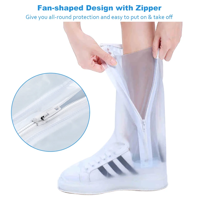 Soumit Waterproof Rain Shoe Cover for Men Women Shoes Protector Reusable Boot Covers Rainy Day Boots Overshoes Travel Equipment