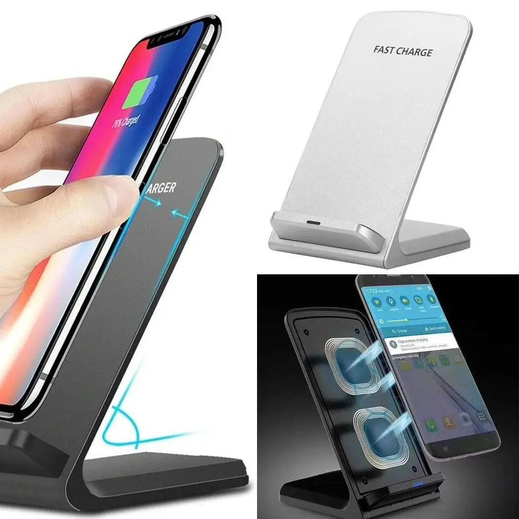 Общее портативное Быстрое беспроводное зарядное устройство Qi подставка Док