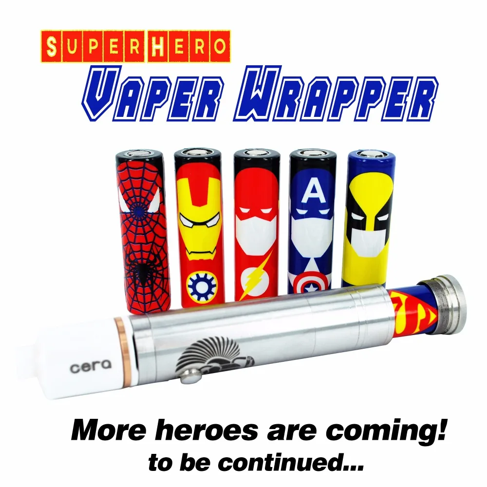 E XY 10 шт. 18650 батарея Super Hero серия защищенная обертка аксессуары для электронных