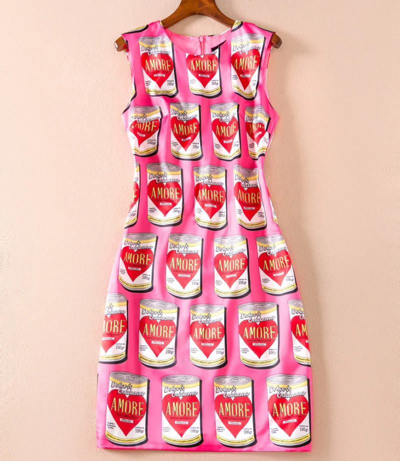 Женское платье без рукавов с круглым вырезом | Женская одежда