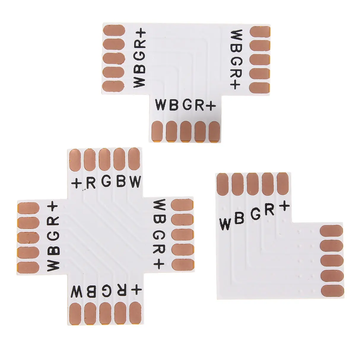 5Pin X L T Shape RGB RGBW Color 5050 Светодиодная лента угловая для кросс адаптер без пайки