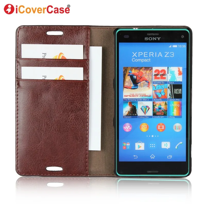 Чехол для sony Xperia Z3 Compact, D5803 D5833, Кожаный флип-кошелек, чехол для телефона s, для sony Xperia Z3 Compact Coque Hoesjes Etui