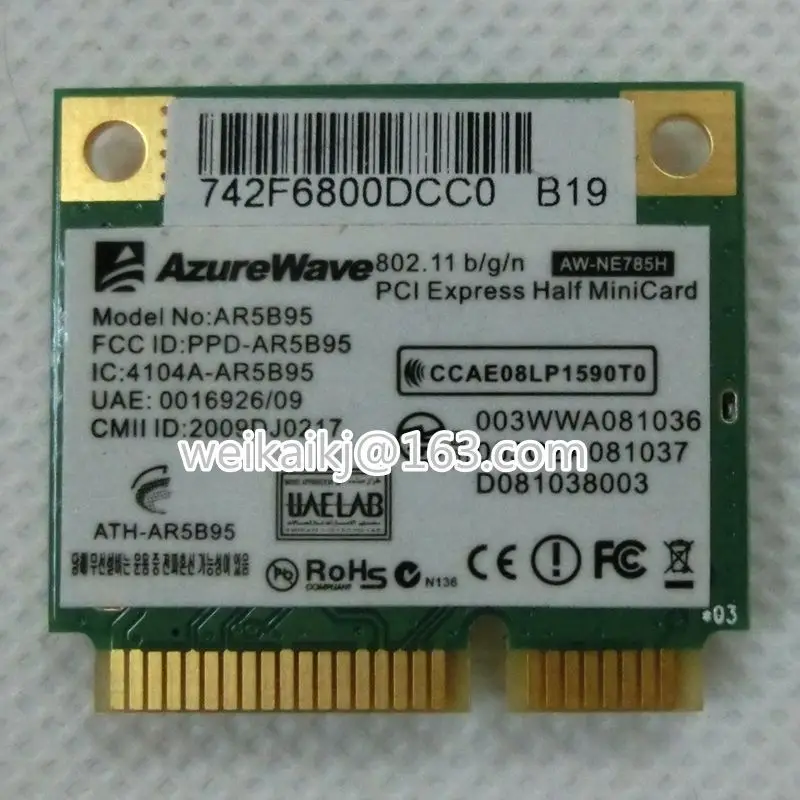 Беспроводная сетевая плата Azure Wave Atheros AR9285 мини-плата PCI-E Wi-Fi WLAN AR5B95 | Компьютеры и