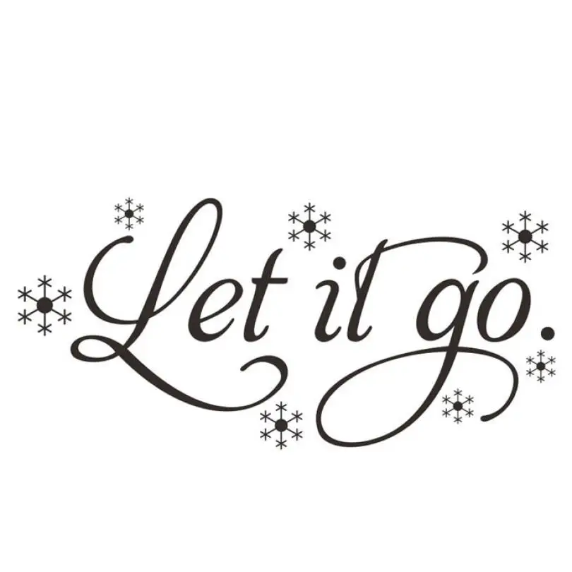 Домашний декор новый и надписью Let It Go детская комната Снежный виниловый