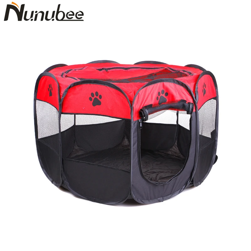 Nunubee Octagonal Fence Portable Folding Pet tent Dog House Cage Cat Tent Playpen Puppy Kennel outdoor supplies | Дом и сад
