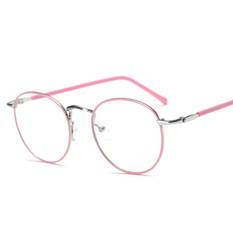 Круглые металлические очки NOSSA женские и мужские Модные оптические оправы для