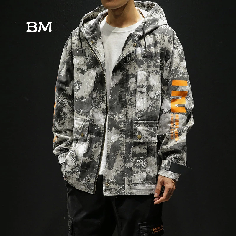 streetwear hip hop tactical jacket high quality camouflage men military korean clothes 5xl camo coat oversized hoodie | Мужская одежда
