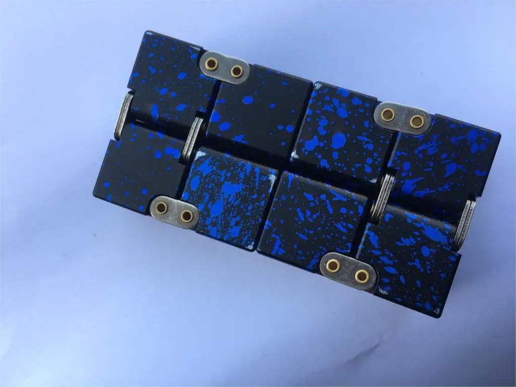 Mix blue Новинка, кубик бесконечности из алюминиевого сплава, игрушки для снятия стресса, тревога, расслабленная сила, игра-головоломка, игрушка для детей и взрослых - Цвет: Mix blue