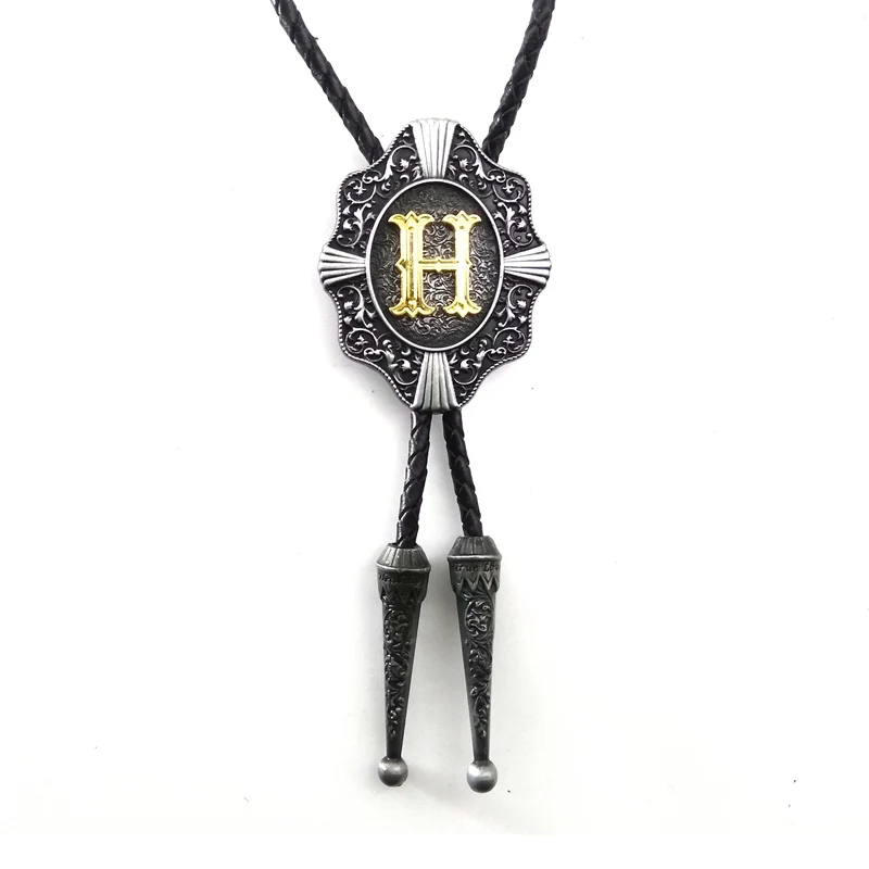 Оптовая продажа 5 шт. винтажный ковбойский галстук боло для мужчин черная кожаная