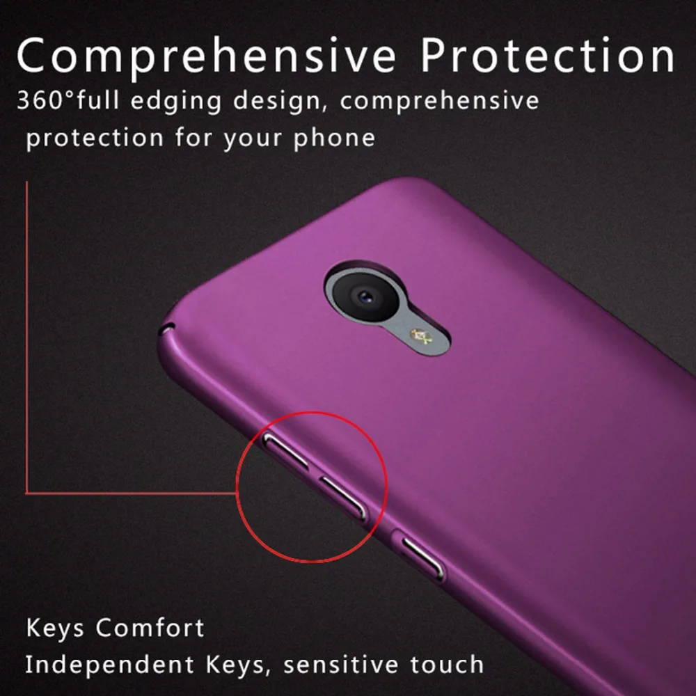 Роскошный Ультратонкий матовый чехол для телефона Meizu M5C A5 5 0 дюйма однотонный