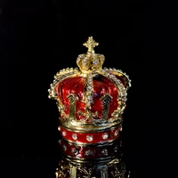 qifu new arrival red crown shape for jewelry box