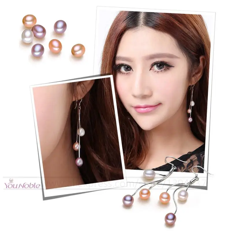 Женские серьги подвески в виде капли пресной воде|earrings crown|earring holderearring findings sterling