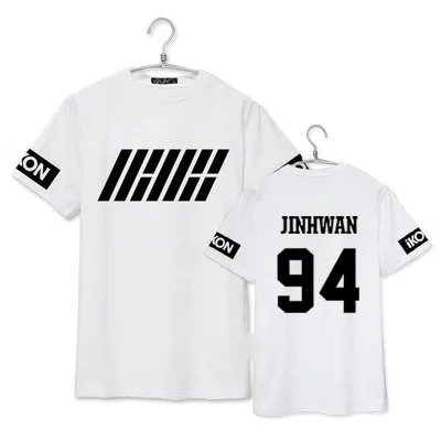 Летняя свободная футболка с надписью IKON BI WELCOME BACK Album MH631|Футболки| |