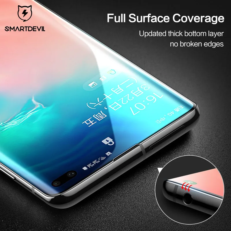 Защитное стекло для экрана SmartDevl для samsung Note 8 9, закаленное стекло для Galaxy 8, 8 plus, S9, 9 plus, S10, 10 plus, защитная пленка