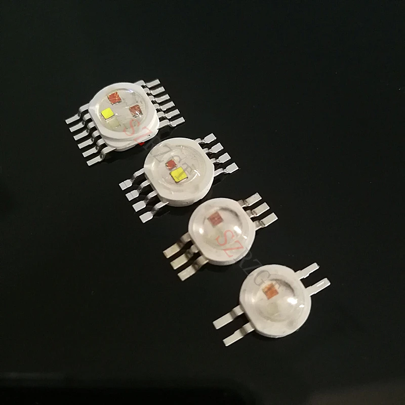 10 шт. RGBW (RGB + W Y UV) 6 Вт 9 12 15 21 светодиодные лампы излучатели диоды для сценического