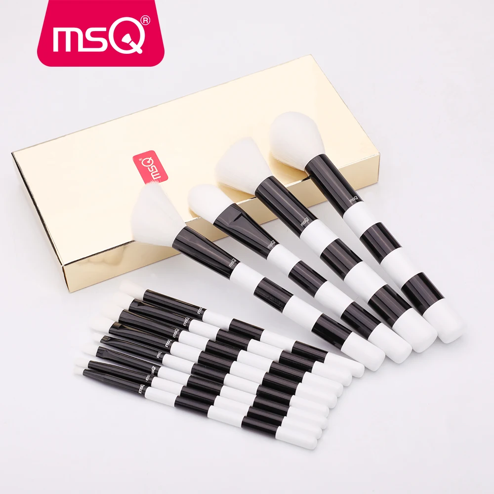 MSQ Pro 12 шт. наборы кистей для макияжа Пудра основа теней мягкая кисточка