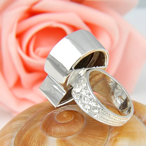 Luckyshine antique aneis feminino silver plated natural Ammonite Fossil floating charms for jewelry making rings unisex | Украшения и