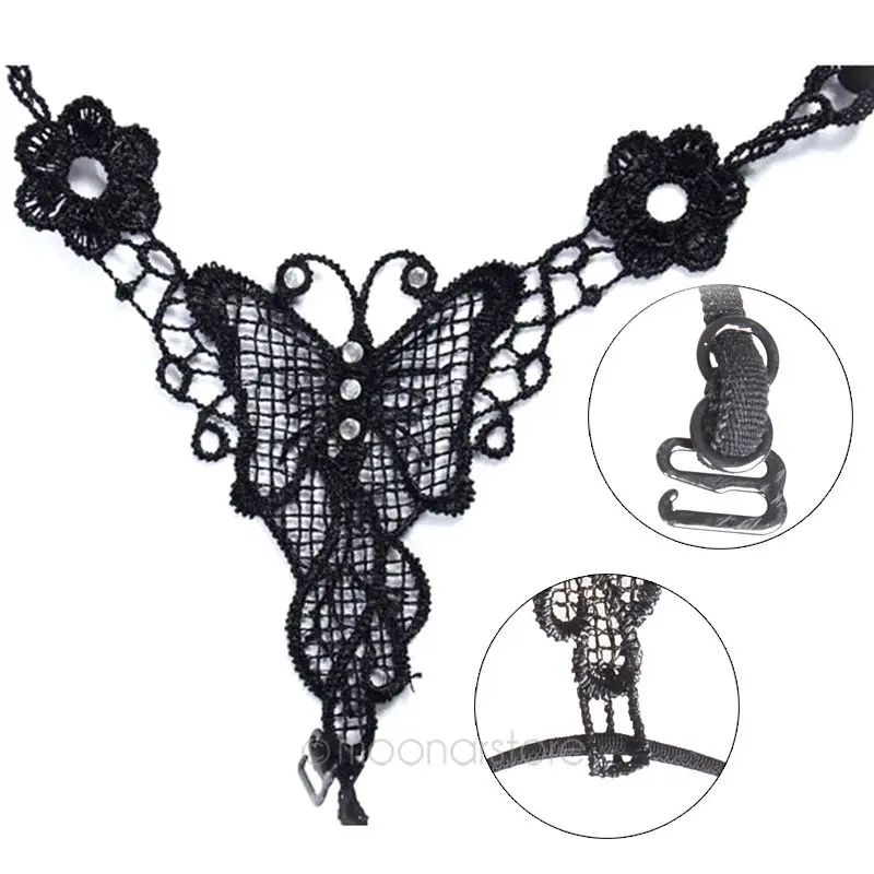 Женский кружевной бюстгальтер на бретельках с бабочками цветами и перекрестной