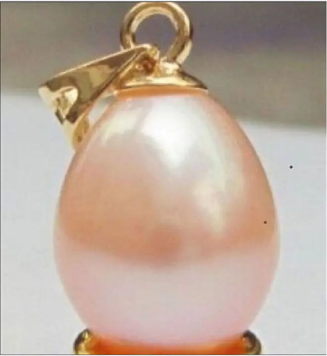 

NATURAL 10-11mm AAA++ PINK SOUTH SEA PEARL PENDANT 14 YELLOW GOLD 35%