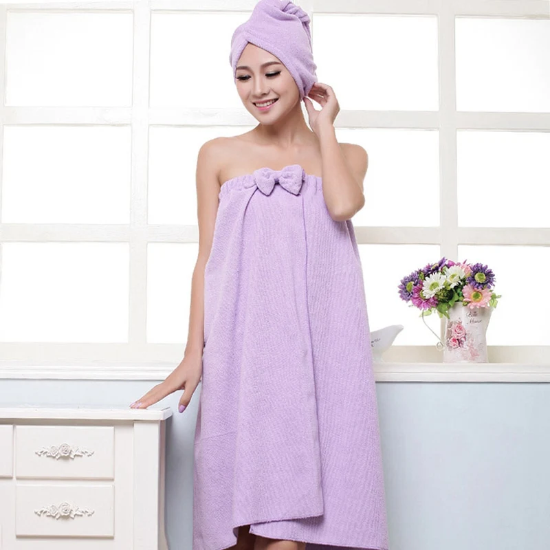 1 комплект банное полотенце с бантом Красивая банная юбка сухих волос