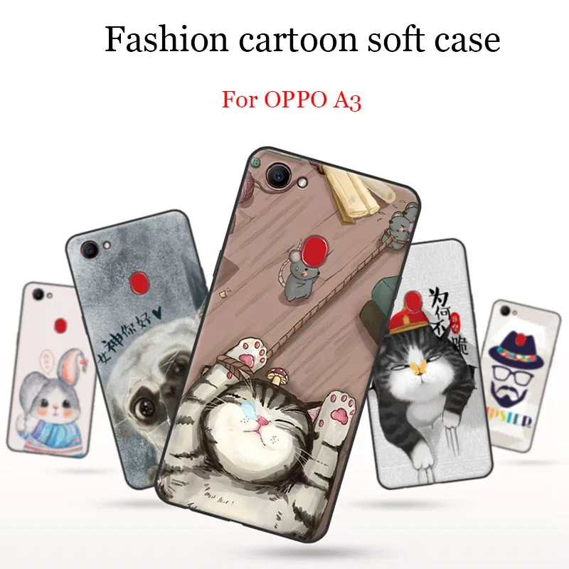 

2 шт. чехол для OPPO A3, милый мультяшный мягкий чехол с рисунком для OPPO A 3, чехол для задней крышки, чехол для OPPOA3, чехлы для телефонов