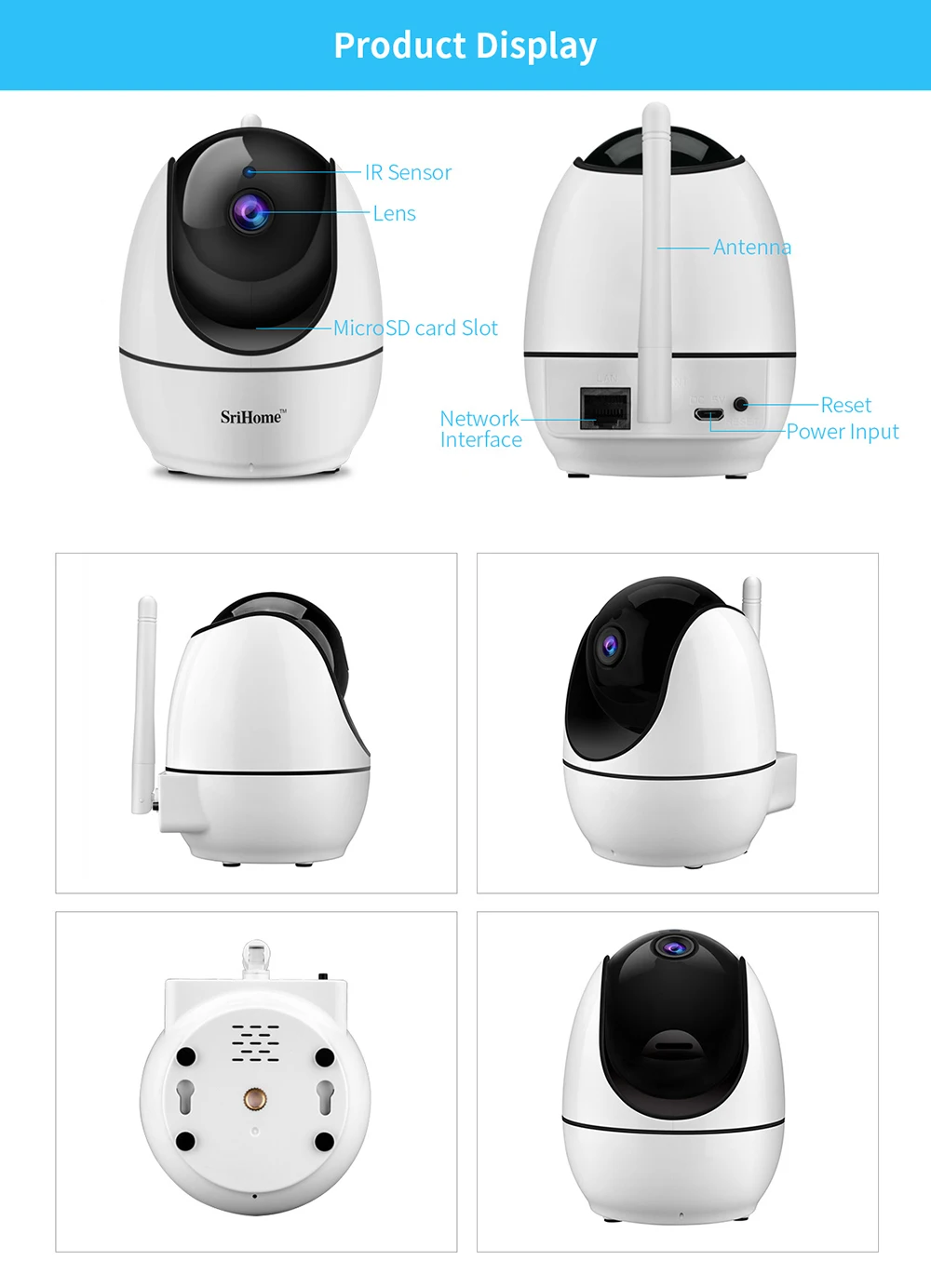 SriHome SH026 WiFi IP камера 1080P беспроводная камера безопасности камера наблюдения для детей/пожилых/домашних животных домашняя HD 2,4G умная камера