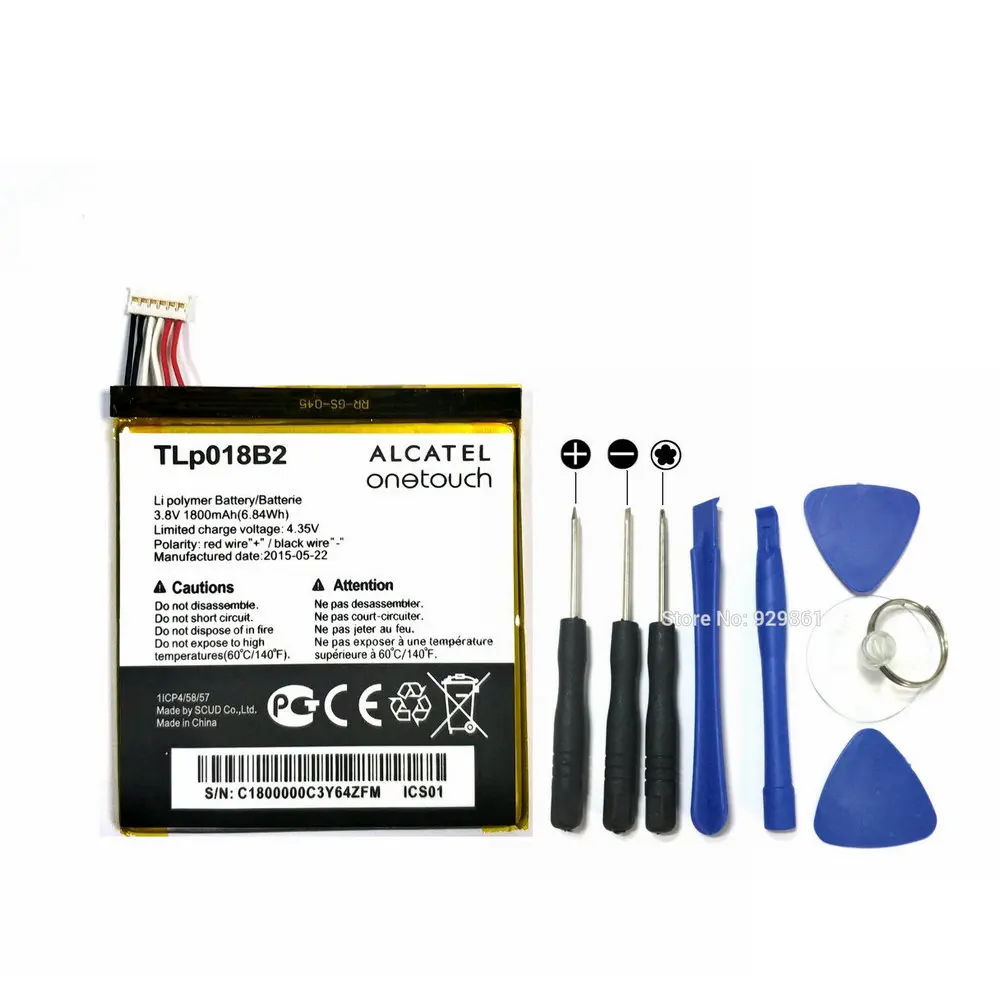 Аккумулятор TLp018B2 для Alcatel 1800 6030 мАч инструменты ремонта OT-6030 OT-6030X/D/A OT-7024 OT-7024W |