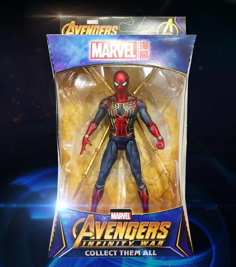 Человек-паук Marvel Мстители Бесконечность война Железный Паук 18 см BJD супер герой