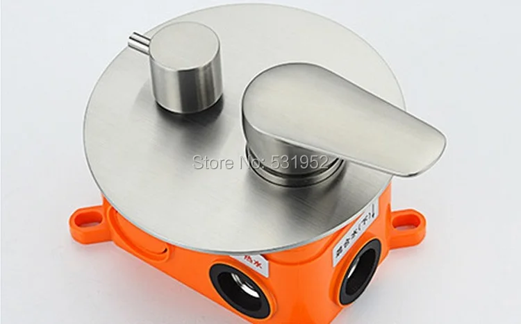 Круглый смеситель для душа из нержавеющей стали 304 дюйма с настенным креплением 2