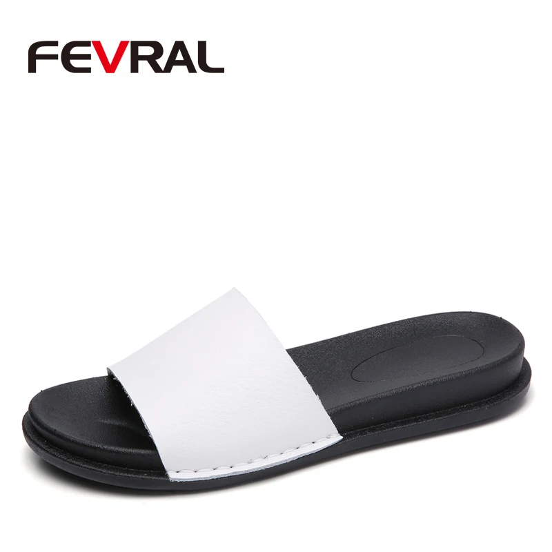 FEVRAL стиль модная обувь женские босоножки на плоской подошве женская летняя обувь Повседневное обувь на плоской подошве сандалии-тапочки Размер 35–40