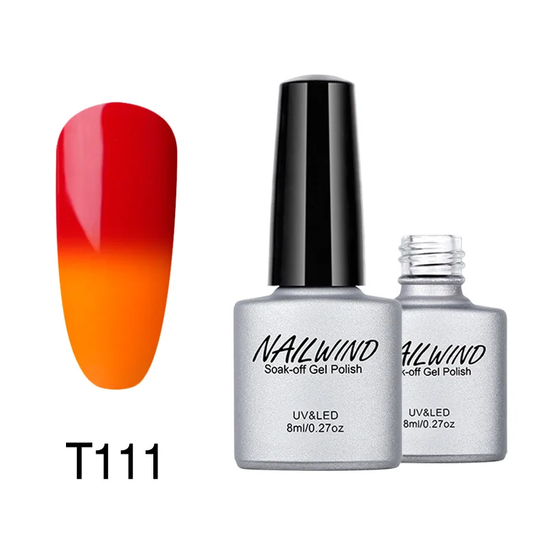 111 NAILWIND 8 мл Хамелеон Температура Цвет изменение ногтей гель для ногтей UV светодиодный Блеск Польский Маникюр гель лак - Цвет: 111