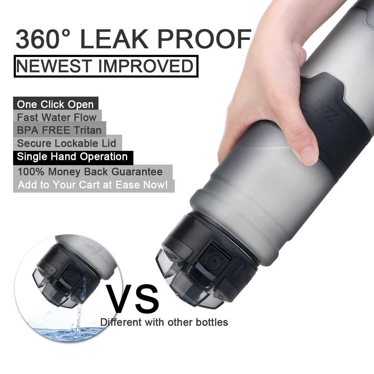 Практичная портативная Герметичная Бутылка для парка школьного спорта походов