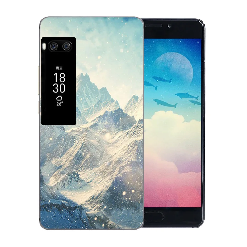 Silicone TPU Phone Cases 5.7 inch For Meizu Pro 7 Plus Landscape Pattern Back Cover Soft Ultra Thin Clear Full Protection Funda |