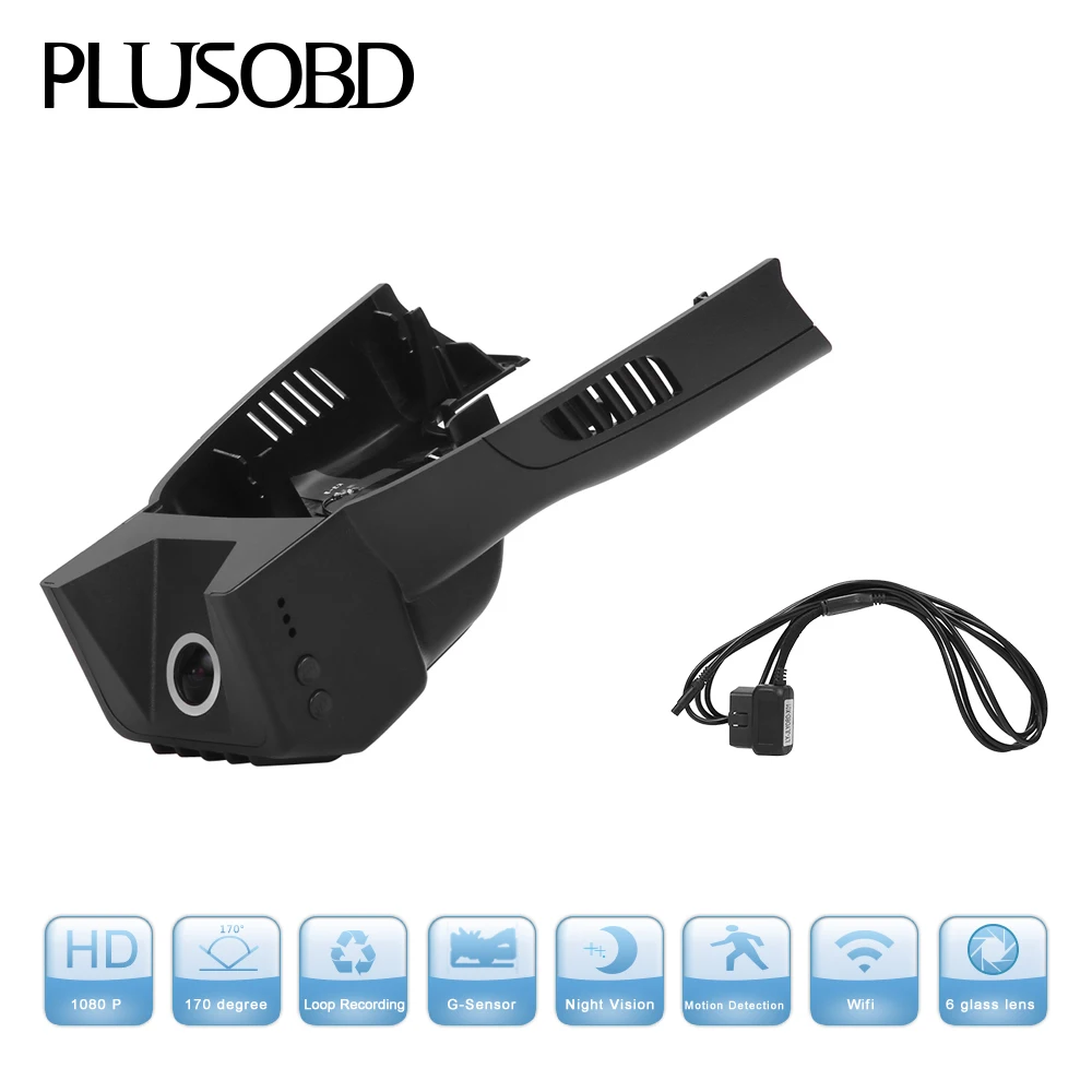 PLUSOBD видеорегистратор для Benz A W176 Скрытая камера с Wifi HD 1080P Sony IMX 322 6G объектив WDR