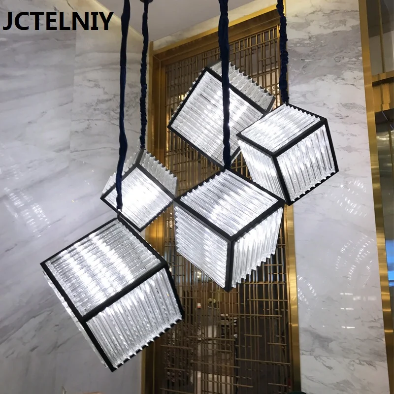

Modern luxury chandelier hotel project customized non-standard villa banquet hall jewelry store hall crystal lamp