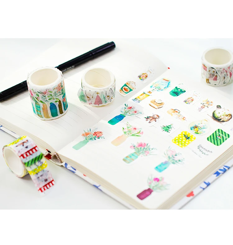 80 шт./рулон Красивая лента для коллажа лесные животные desse васи лента для детей diy Декор маскирующая лента канцелярские инструменты для скрапбукинга