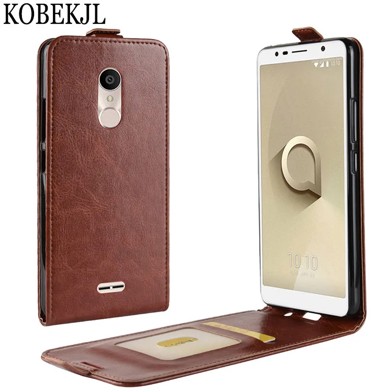 Чехол для Alcatel 3C чехол кошелек обложка на заднюю панель из искусственной кожи