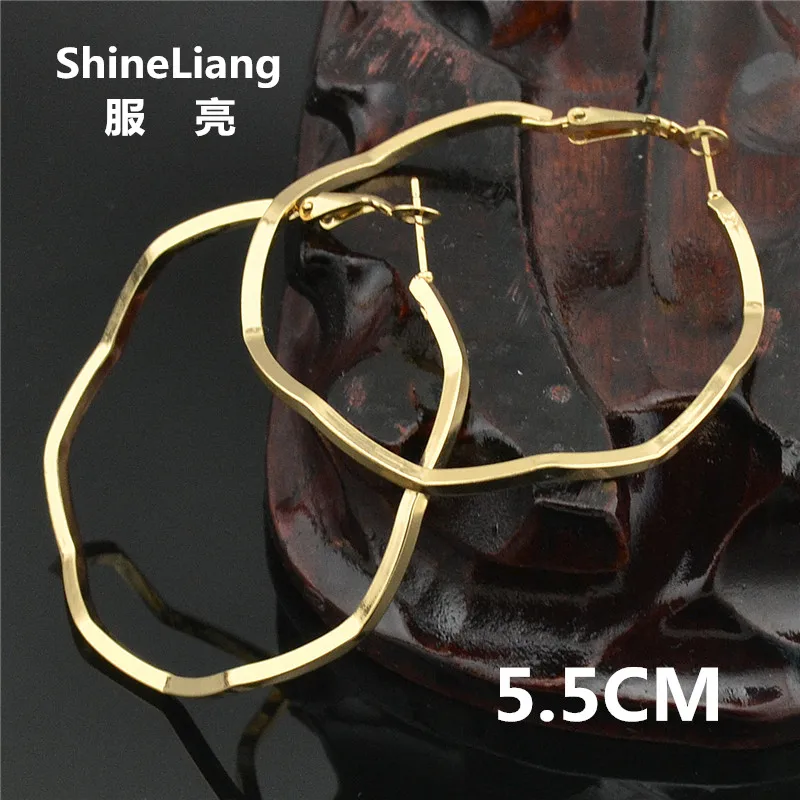 

Wholesale Big Irregular circle Hoop Earrings for women Fashion Jewelry Accessories Round Youth students grils Ladies earrings