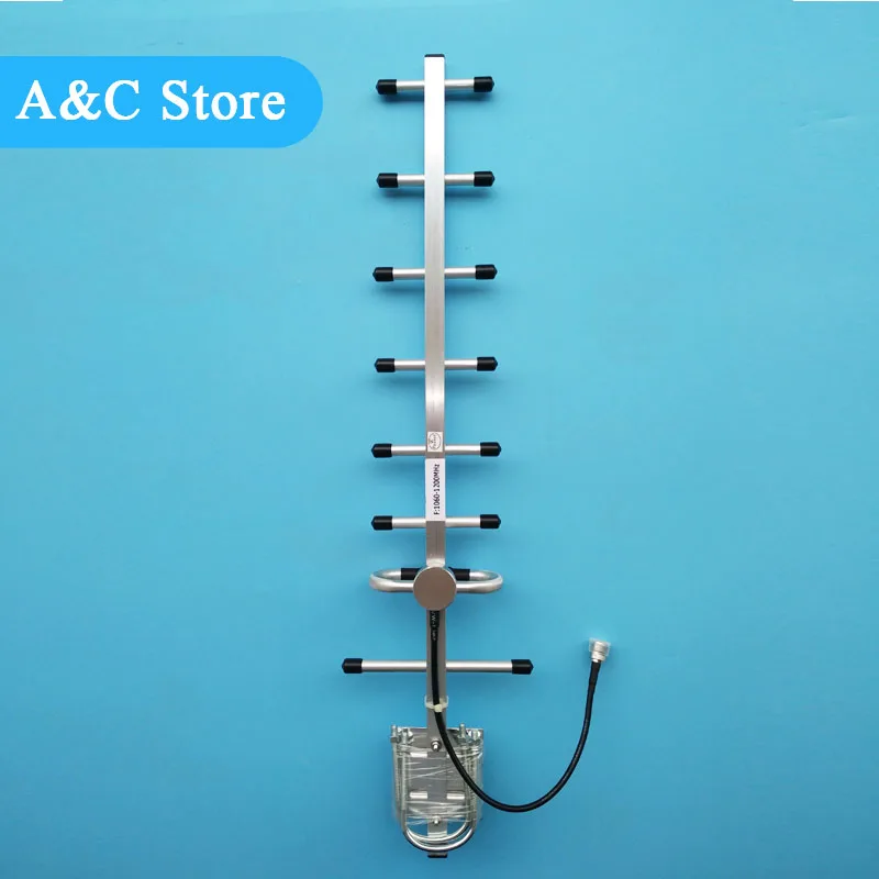 Антенна 1 2G yagi 12dBi из нержавеющей стали 1060 ~ 1200 МГц 3 м кабель 8 элементов N-мама cctv