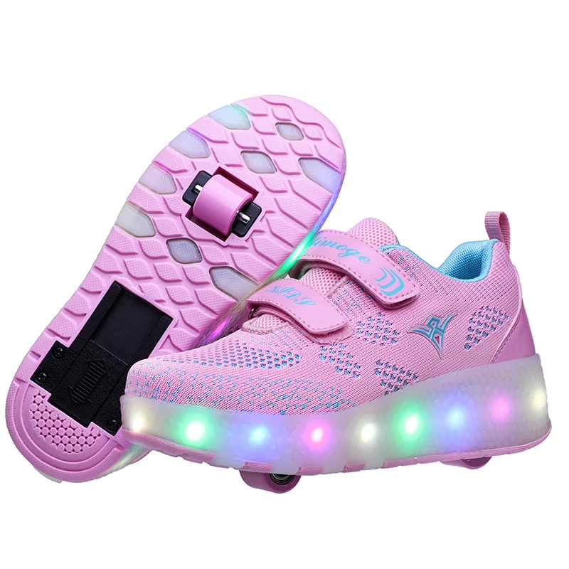 Heelys новинка 2019 Разноцветные Детские кроссовки с USB зарядкой модные детские двумя