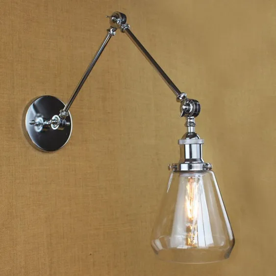 IWHD Эдисон Adjsutable Arm винтажные Настенные светильники для внутреннего освещения