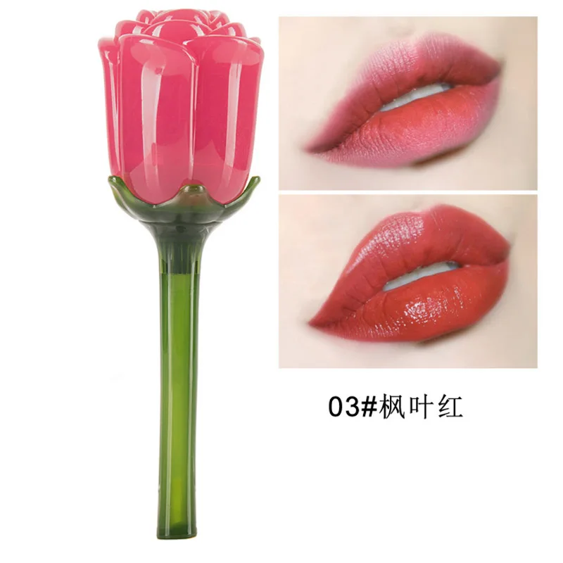 Жидкая помада блеск для губ зеркальный водостойкий 6 цветов цветочный оттенок