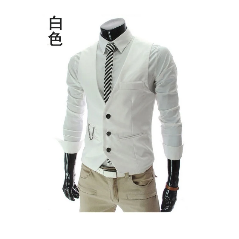2019 новое прибытие платье жилеты для мужчин Slim Fit Мужская жилетка костюм жилет Homme