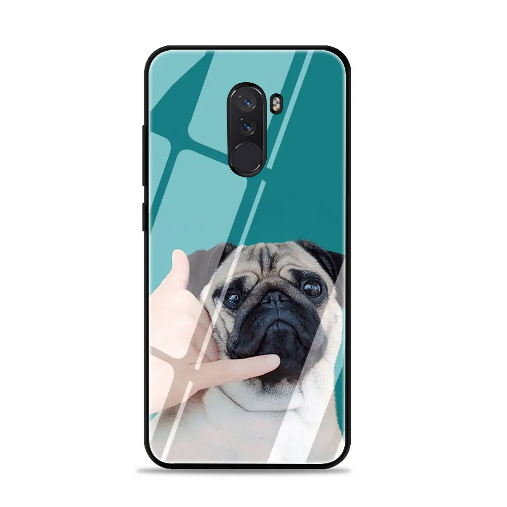 Puppy Pug Bunny French Bulldog Tempered Glass Phone Cover Case For Xiaomi Mi 8 9 Redmi 4X 6A Note 5 6 7 Pro Pocophone F1 | Мобильные