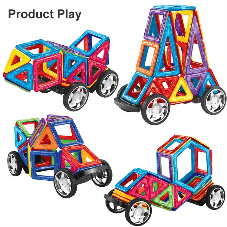 

The Best Gift for Children's Educational Toys 16-152 PCS Magnetic Bricks Toys 3D DIY Building Modeling Blocks For Kids as gift